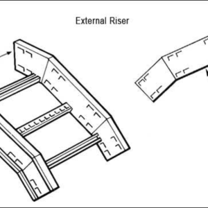 45Deg Outside for Cable Ladder U10 Riser 900mm Steel Hot Dipped Galvanised