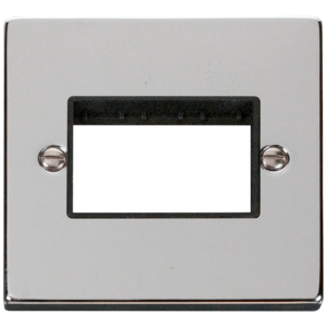 1 Gang 3 Aperture Frontplate Polished Chrome