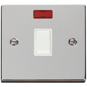 DP c/w Neon Switch 20A Polished Chrome