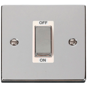 1 Gang DP Switch 45A Polished Chrome