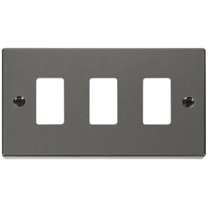 Deco 3 Gang Frontplate Black Nickel
