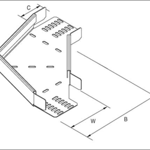 45Deg Flat for Heavy Duty Tray Bend 100mm Steel Hot Dipped Galvanised