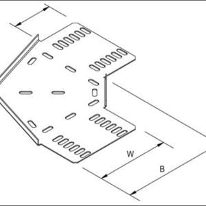 90Deg Flat for Light Duty Tray Bend 75mm Steel Pre-Galvanised