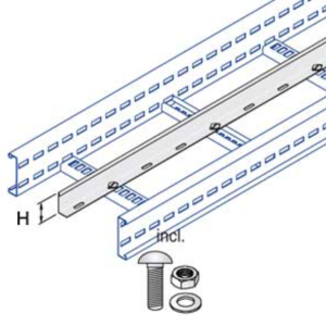 Straight c/w Fixings Divider 30mm Steel Hot Dipped Galvanised
