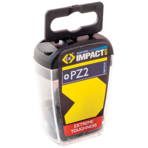 PZ2 Screwdriver (Box=15) Impact Bit PZ2x25mm Blue Steel