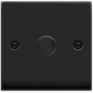 1 Gang 2 Way Dimmer Switch 100W Matt Black