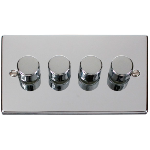 4 Gang 2 Way Dimmer Switch 4x400W Polished Chrome