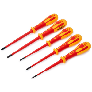 Slim SLP/PZD 5 Piece Set Slotted Screwdriver Molybdenum-Vanadium Steel