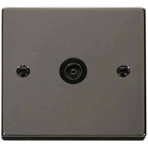CoAxial Single Socket Black Nickel