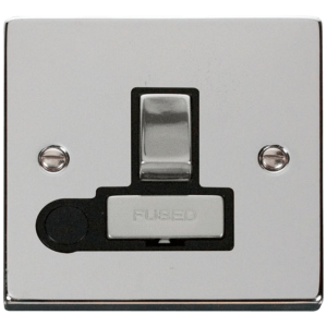 Ingot Switched c/w Flex Outlet Connection Unit 13A Polished Chrome