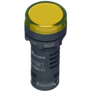 LED IP65 Pilot Light 24V AC/DC 22.5mm Amber Plastic