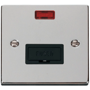 Fused & Neon Connection Unit 13A Polished Chrome