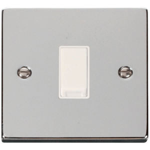 1 Gang 2 Way Plate Switch 10A Polished Chrome