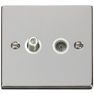 CoAxial Single Isolated Socket Polished Chrome