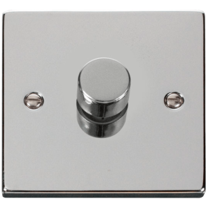 1 Gang 2 Way Dimmer Switch 100W Polished Chrome