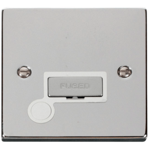 Ingot c/w Flex Outlet Connection Unit 13A Polished Chrome