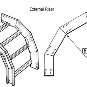 90Deg Outside for Cable Ladder U10 Riser 300mm Steel Hot Dipped Galvanised