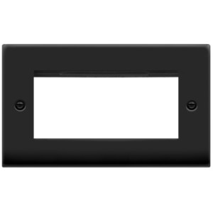 2 Gang 4 Module Frontplate Matt Black