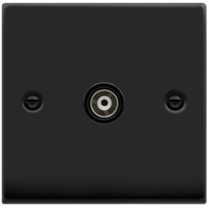 CoAxial Single Isolated Socket Matt Black