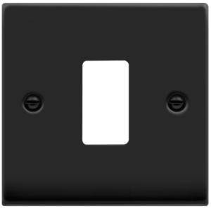 Deco 1 Gang Frontplate Matt Black