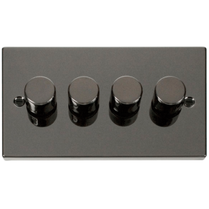 4 Gang 2 Way Dimmer Switch 4x100W Black Nickel