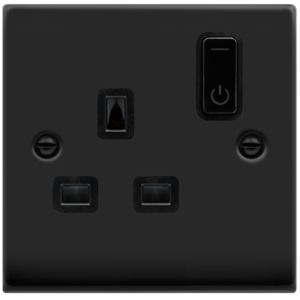 Deco 1 Gang Smart Swd Outlet Socket 13A Matt Black