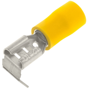 Pre-Insulated Fem Push On Adaptor Terminal 6.3mm Yellow