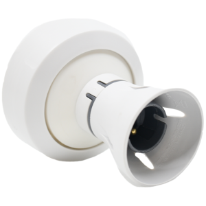 Safety BC Straight Batten Lampholder White