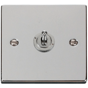 1 Gang 2 Way Toggle Switch 10A Polished Chrome