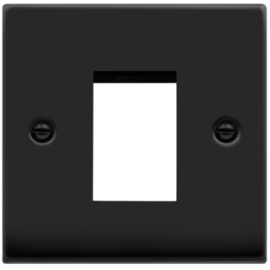 1 Gang 1 Aperture Frontplate Matt Black