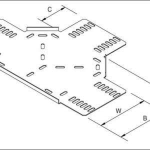 Equal for Light Duty Tray Tee 100mm Steel Pre-Galvanised