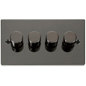 4 Gang 2 Way Dimmer Switch 4x400W Black Nickel