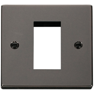 1 Gang 1 Aperture Frontplate Black Nickel
